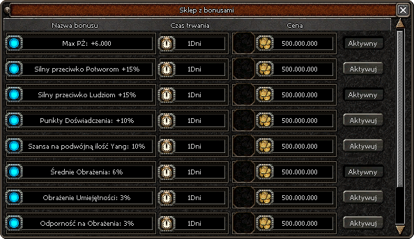 Okno: Sklep z bonusami