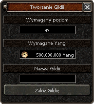 Okno: Tworzenie Gildii